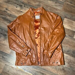 Unique Vintage Caramel Leather Jacket
